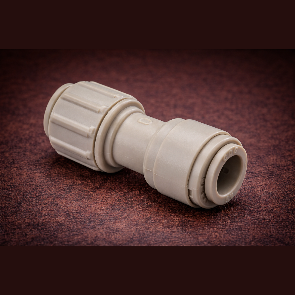 [FIT-PTC-CAD-025-038] 1/4" Tube × 3/8" Compression Push-to-Connect Adapter
