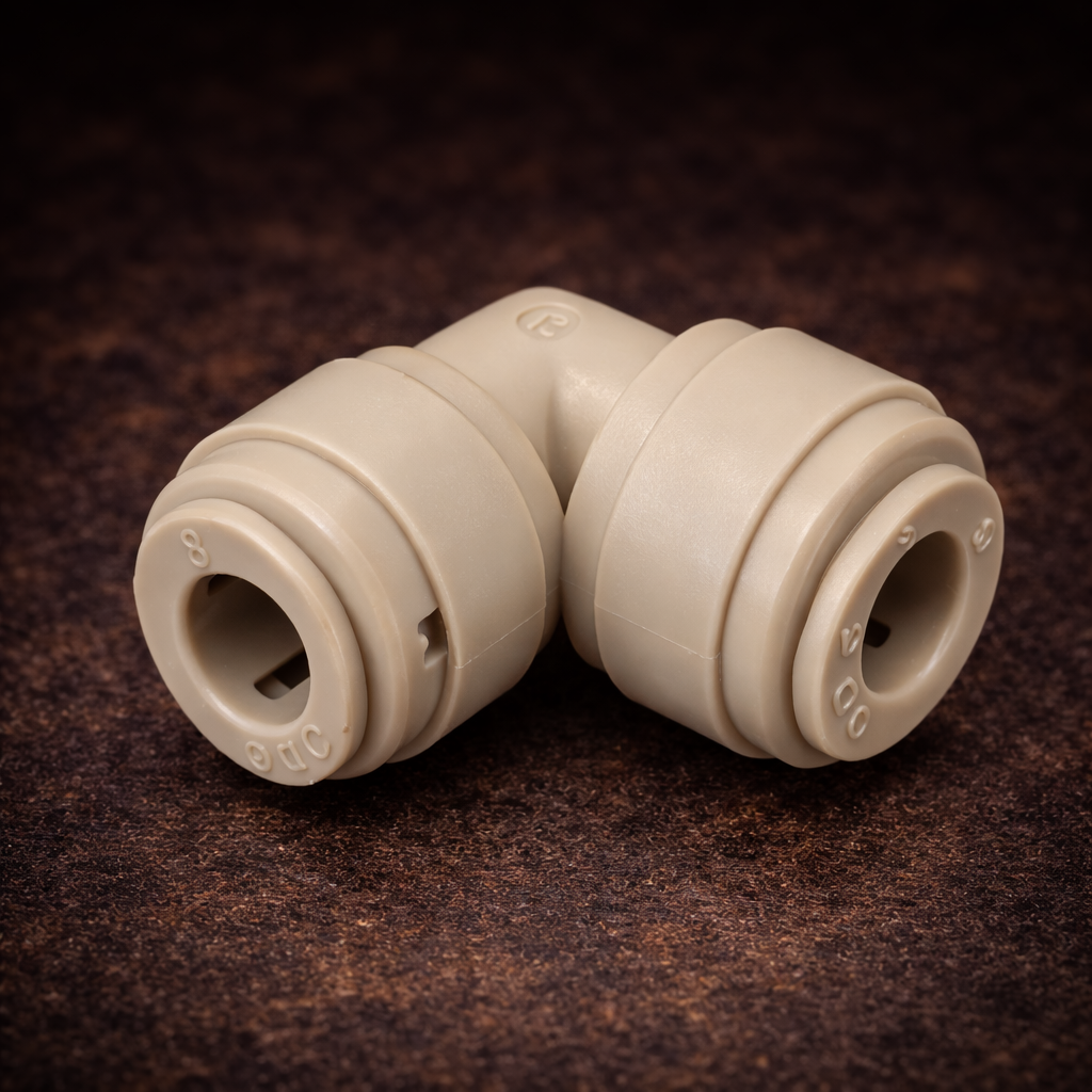 [FIT-PTC-ELB-063-050] 5/8" Tube × 1/2" Tube Push-to-Connect Reducing Elbow