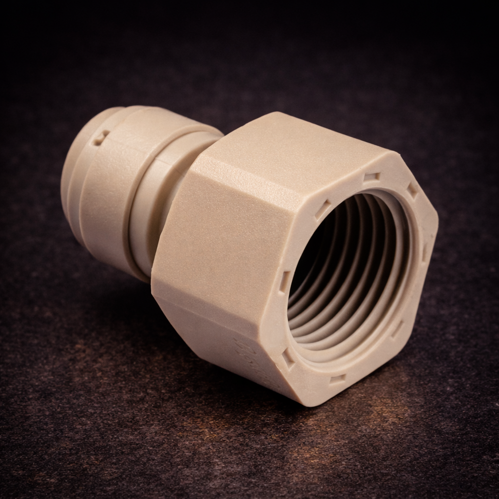 [FIT-PTC-GHA-038-075] 3/8" Tube × 3/4" Male Garden Hose Thread Push-to-Connect Adapter