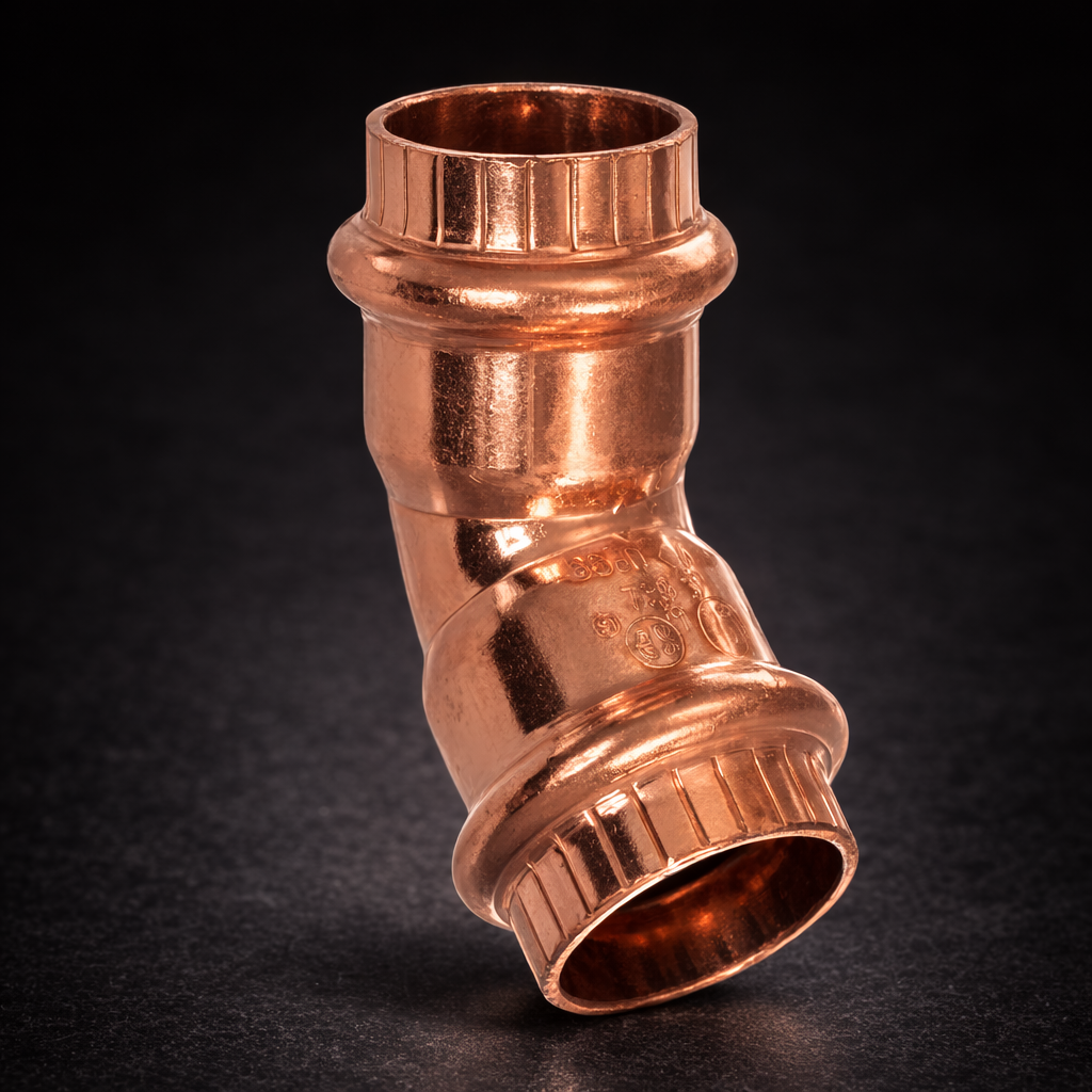 [FIT-PRS-E45-050] 1/2" Copper Press 45° Elbow