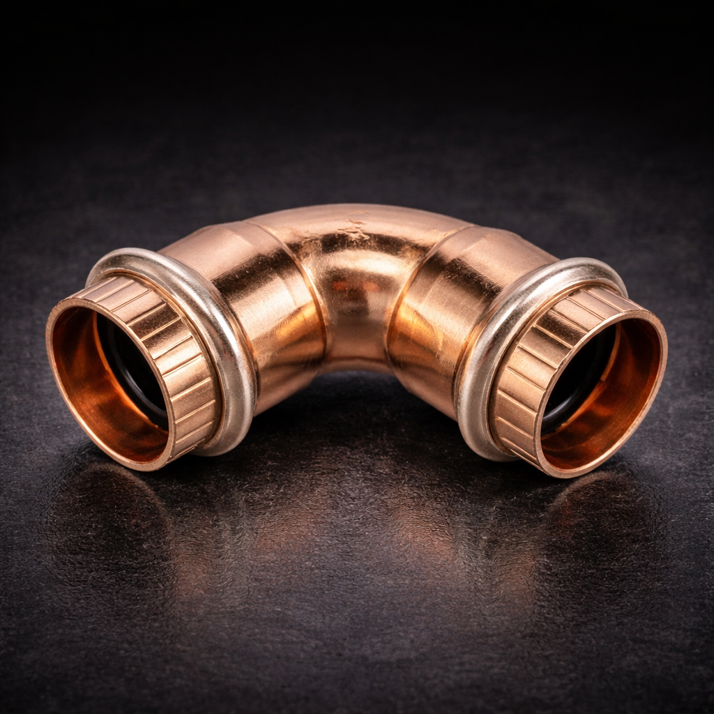 [FIT-PRS-E90-050] 1/2" Copper Press 90° Elbow
