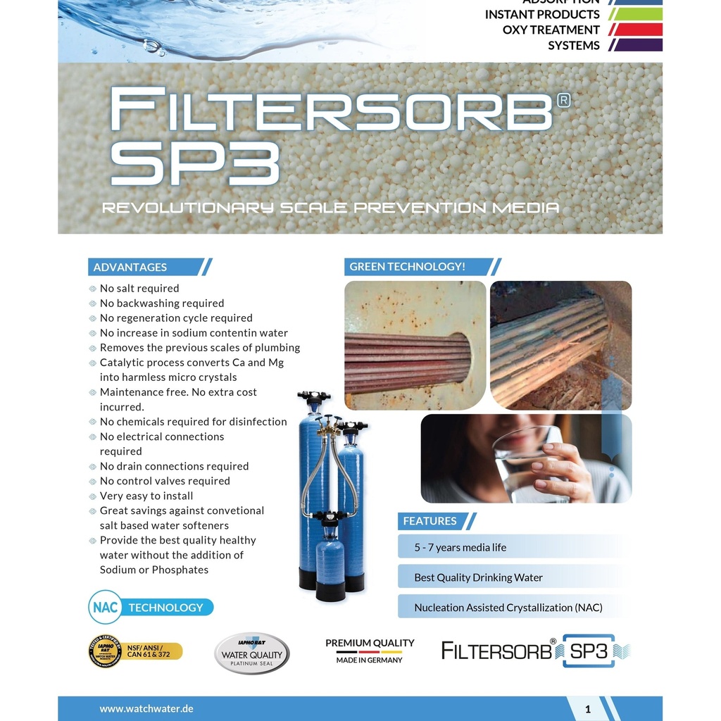 [MED-SP3-001L] Filtersorb SP3 Salt-Free Scale Prevention Media (1 Liter)